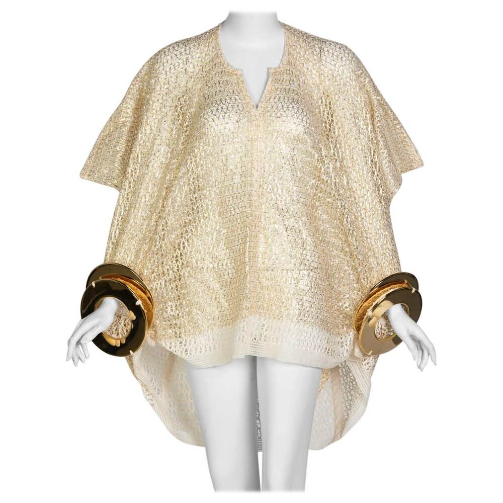 Junya Watanabe Comme des Garçons Open Knit Gold Bracelet Top
